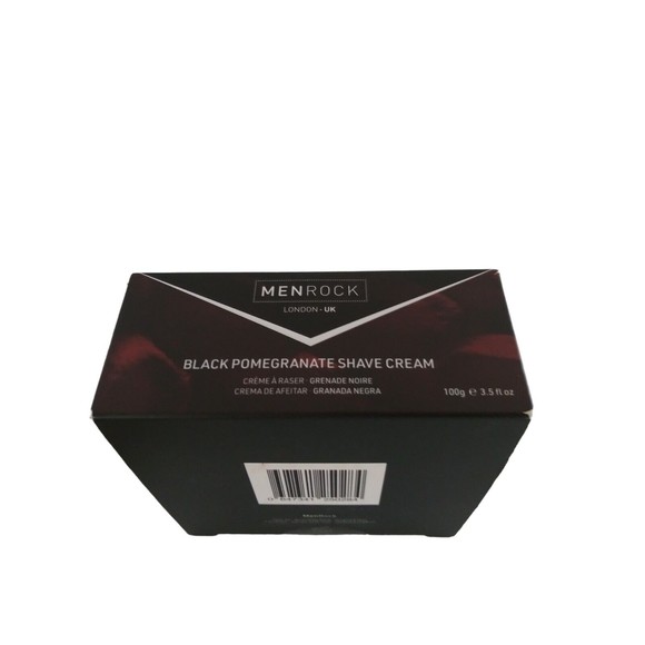 MENROCK Black Pomegranate Shave Cream Men's Facial Grooming Cream NEW IN BOX - Picture 3 of 5